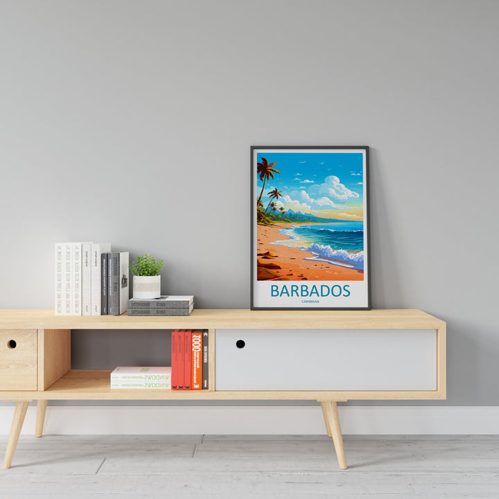 Barbados Travel Print Wall Art Barbados Wall Hanging Home Décor Barbados Gift Art Lovers Wall Art Caribbean Travel Print Barbados Decor