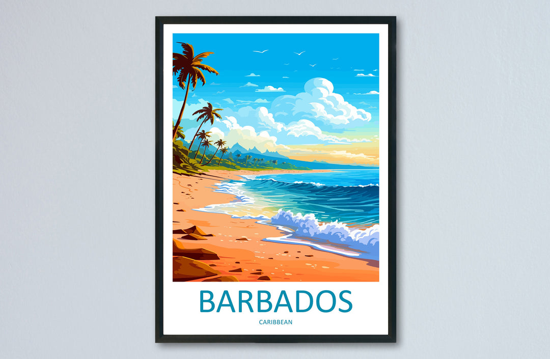 Barbados Travel Print Wall Art Barbados Wall Hanging Home Décor Barbados Gift Art Lovers Wall Art Caribbean Travel Print Barbados Decor