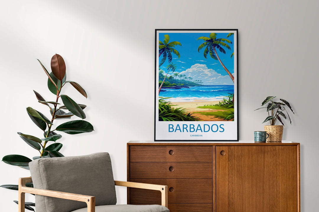 Barbados Travel Print Wall Art Barbados Wall Hanging Home Décor Barbados Gift Art Lovers Wall Art Caribbean Travel Print Barbados Decor