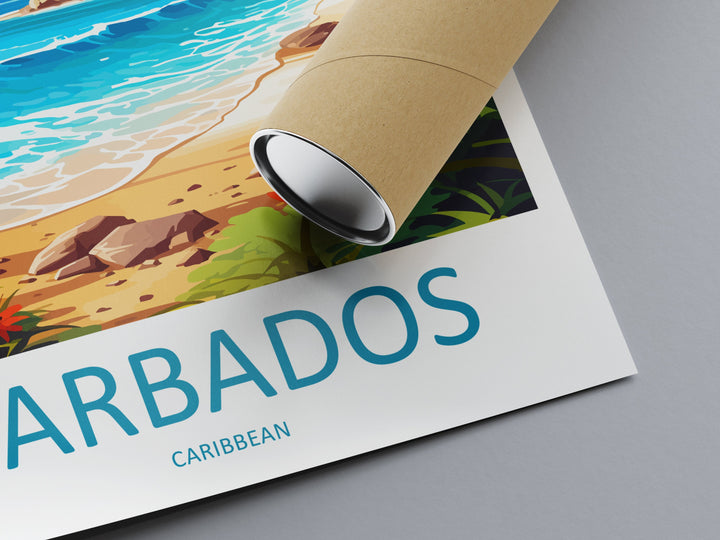 Barbados Travel Print Wall Art Barbados Wall Hanging Home Décor Barbados Gift Art Lovers Wall Art Caribbean Travel Print Barbados Decor