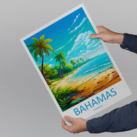 Bahamas Travel Print Wall Art Bahamas Wall Hanging Home Décor Bahamas Gift Art Lovers Wall Art Caribbean Travel Print Bahamas Decor