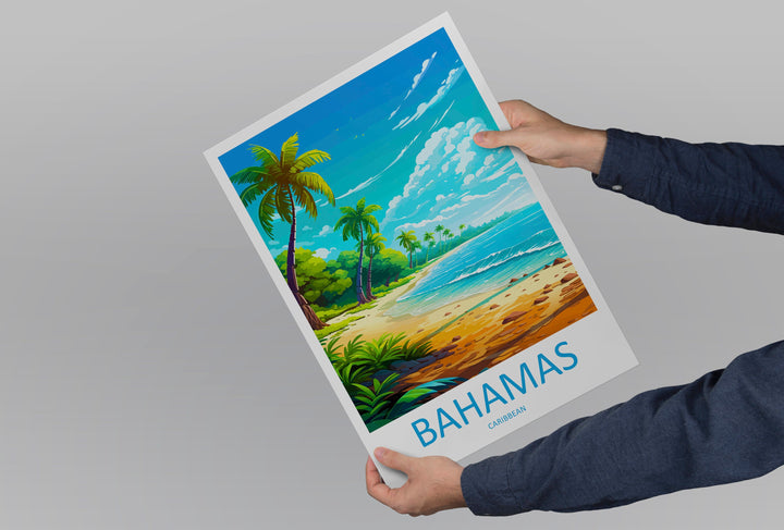 Bahamas Travel Print Wall Art Bahamas Wall Hanging Home Décor Bahamas Gift Art Lovers Wall Art Caribbean Travel Print Bahamas Decor