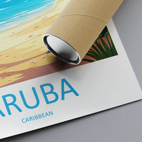 Aruba Travel Print Wall Art Aruba Wall Hanging Home Décor Aruba Gift Art Lovers Wall Art Caribbean Travel Print Aruba Decor