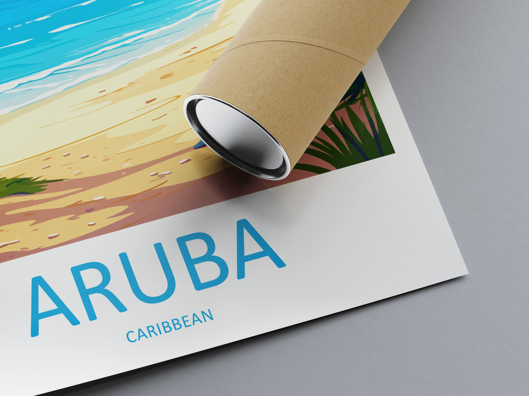 Aruba Travel Print Wall Art Aruba Wall Hanging Home Décor Aruba Gift Art Lovers Wall Art Caribbean Travel Print Aruba Decor