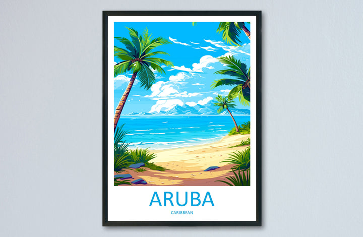 Aruba Travel Print Wall Art Aruba Wall Hanging Home Décor Aruba Gift Art Lovers Wall Art Caribbean Travel Print Aruba Decor