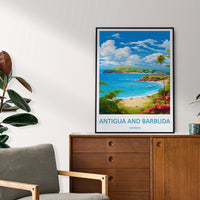 Antigua and Barbuda Travel Print Wall Art Antigua and Barbuda Wall Hanging Home Décor Antigua and Barbuda Gift Art Lovers Wall Art Caribbean