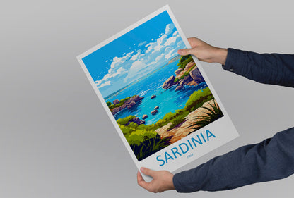 Sardinia Travel Print Wall Art Sardinia Wall Hanging Home Decor Sardinia Gift Art Lovers Wall Art Print Sardinia Italy Art Sardinia Poster