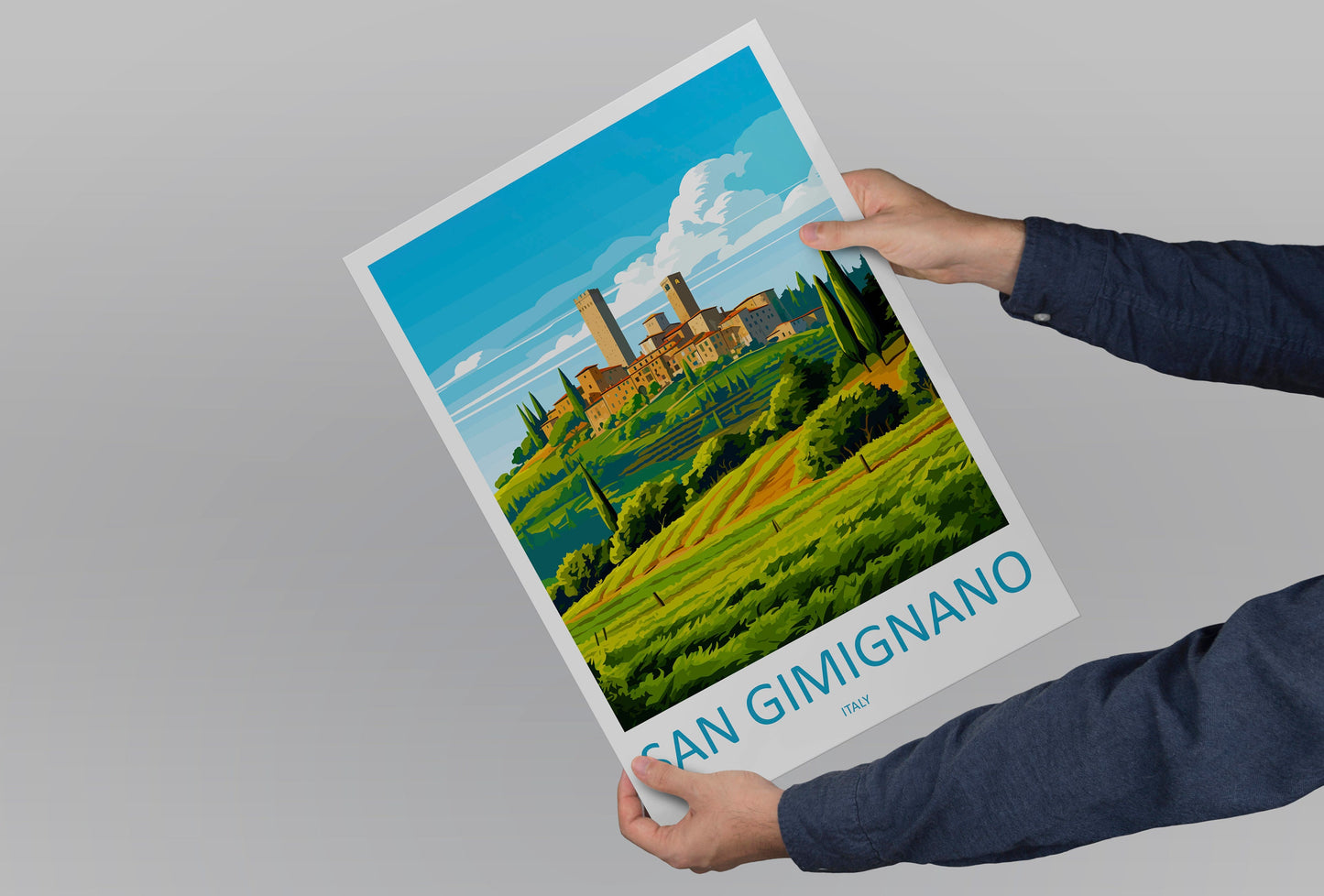 San Gimignano Travel Print Wall Art San Gimignano Italy Wall Hanging Home Decor San Gimignano Gift Art Lovers Wall Art Print Italy