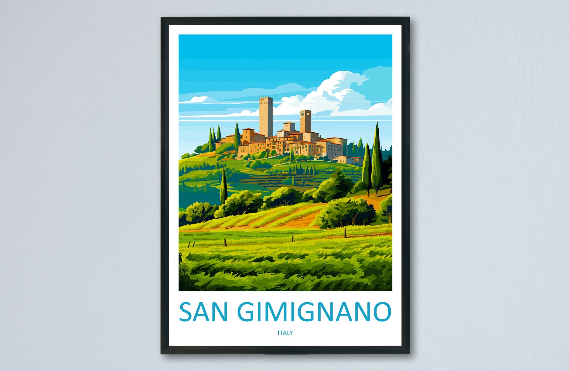 San Gimignano Travel Print Wall Art San Gimignano Italy Wall Hanging Home Decor San Gimignano Gift Art Lovers Wall Art Print Italy