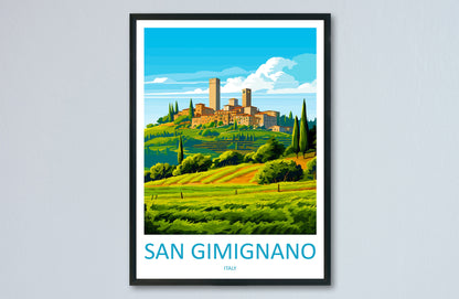 San Gimignano Travel Print Wall Art San Gimignano Italy Wall Hanging Home Decor San Gimignano Gift Art Lovers Wall Art Print Italy
