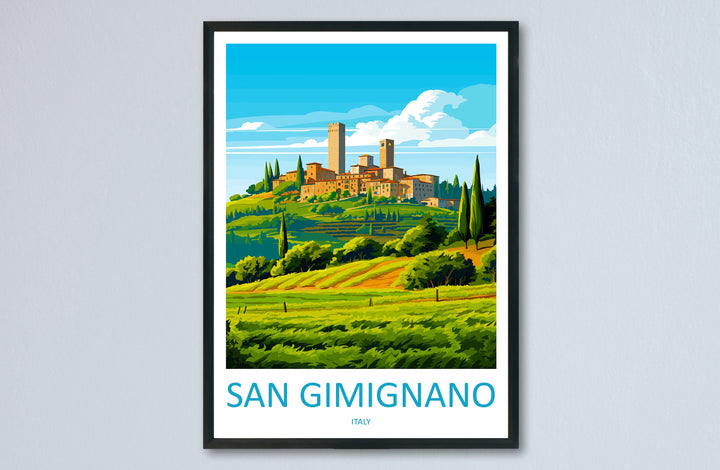 San Gimignano Travel Print Wall Art San Gimignano Italy Wall Hanging Home Decor San Gimignano Gift Art Lovers Wall Art Print Italy