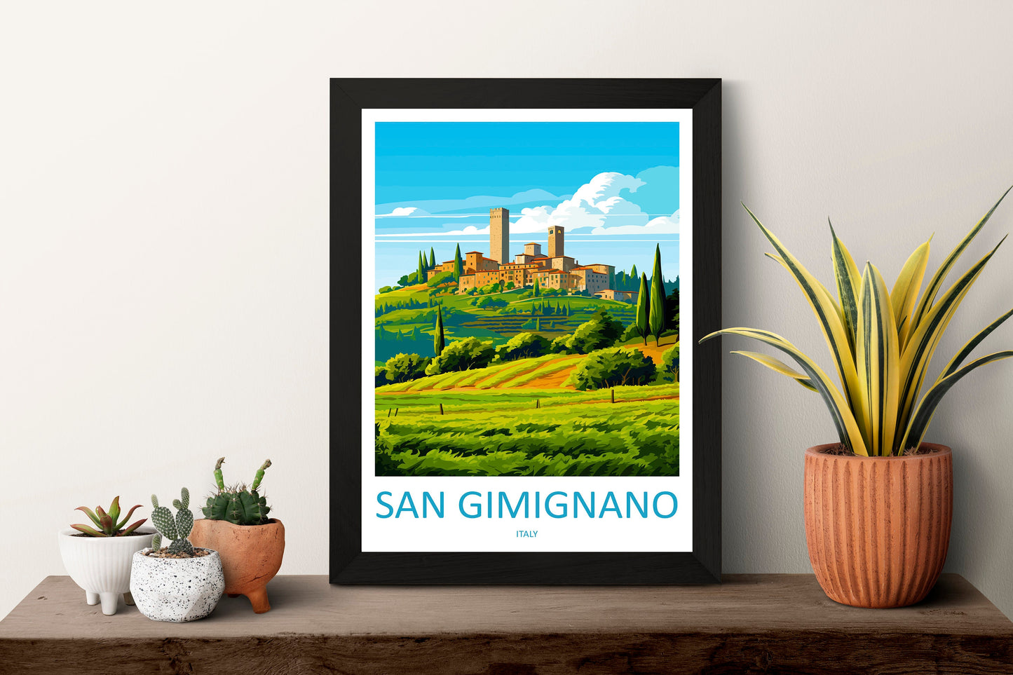 San Gimignano Travel Print Wall Art San Gimignano Italy Wall Hanging Home Decor San Gimignano Gift Art Lovers Wall Art Print Italy