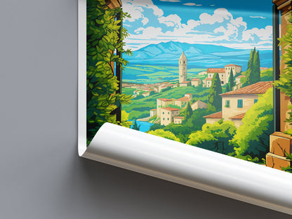 Perugia Travel Print Wall Art Perugia Italy Wall Hanging Home Decor Perugia Gift Art Lovers Wall Art Print Perugia Italy