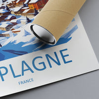 La Plagne Travel Print Wall Art La Plagne Wall Hanging Home Décor La Plagne Gift Art Lovers Ski Art Lover Gift La Plagne Print Skiing