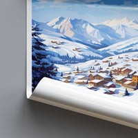 La Plagne Travel Print Wall Art La Plagne Wall Hanging Home Décor La Plagne Gift Art Lovers Ski Art Lover Gift La Plagne Print Skiing