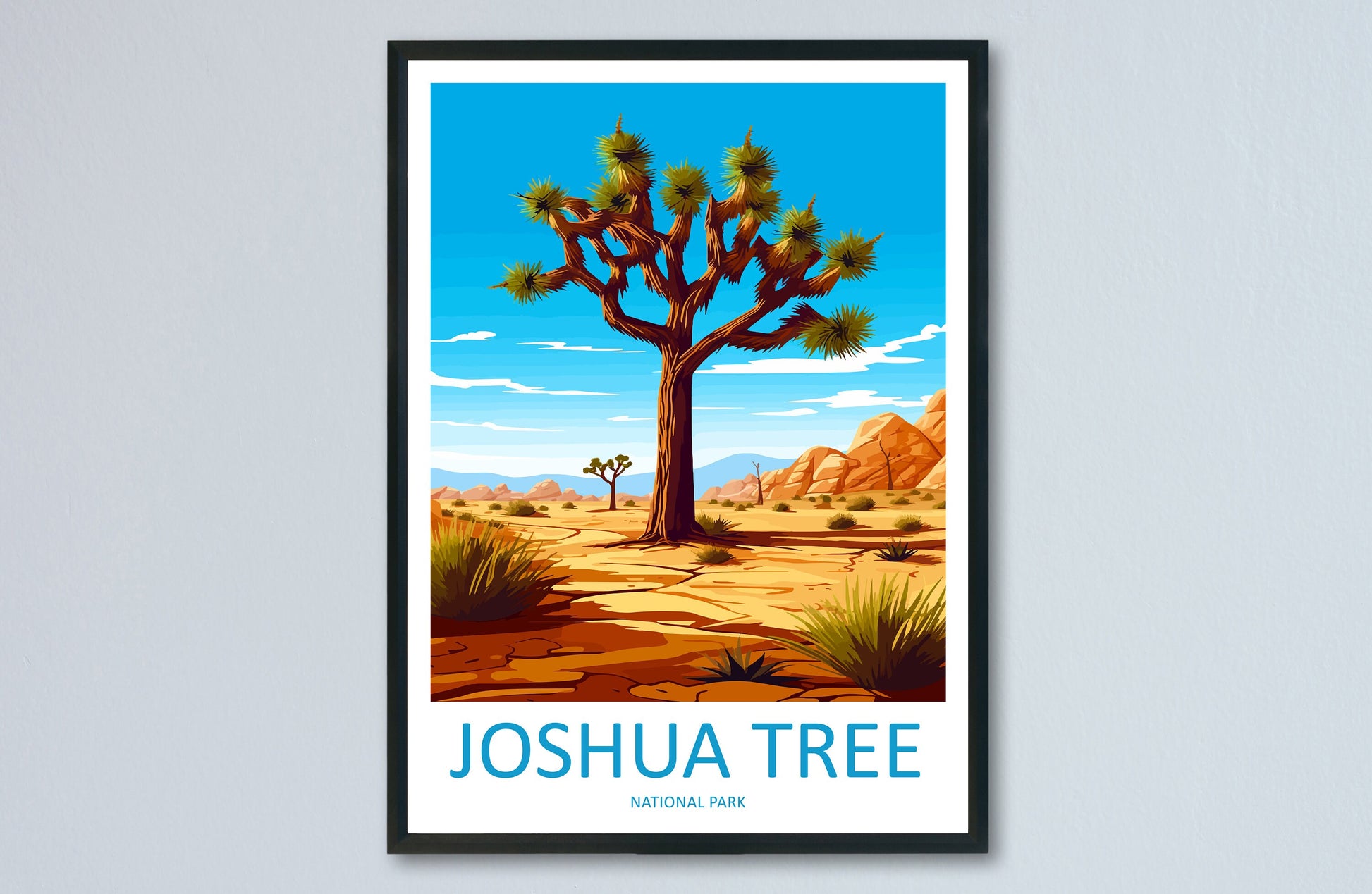 Joshua Tree National Park Travel Print Wall Art Joshua Tree Wall Hanging Home Décor Joshua Tree Gift Art Lovers California Art Lover Gift