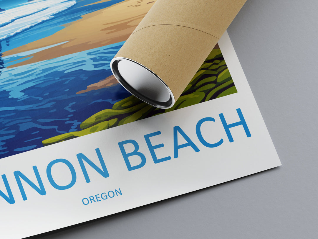 Cannon Beach Travel Print Wall Art Cannon Beach Wall Hanging Home Décor Cannon Beach Gift Art Lovers Oregon Art Lover Gift Cannon Beach