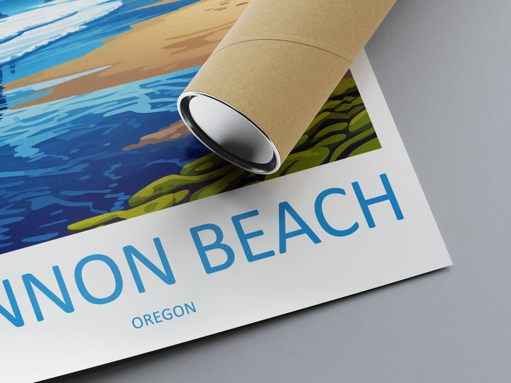 Cannon Beach Travel Print Wall Art Cannon Beach Wall Hanging Home Décor Cannon Beach Gift Art Lovers Oregon Art Lover Gift Cannon Beach