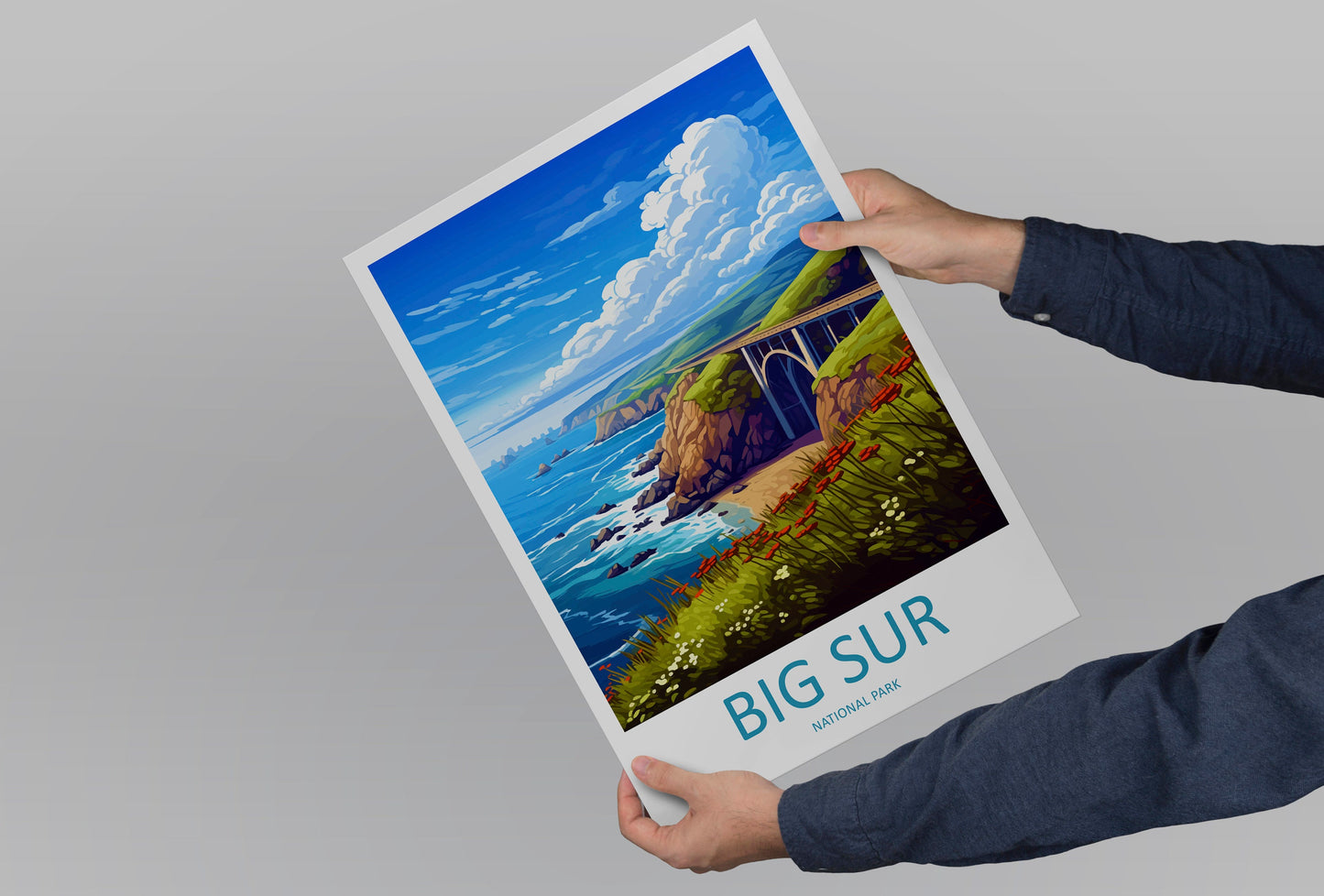 Big Sur National Park Travel Print Wall Art Big Sur Wall Hanging Home Décor Big Sur Gift Art Lovers California Lover Gift Big Sur Poster
