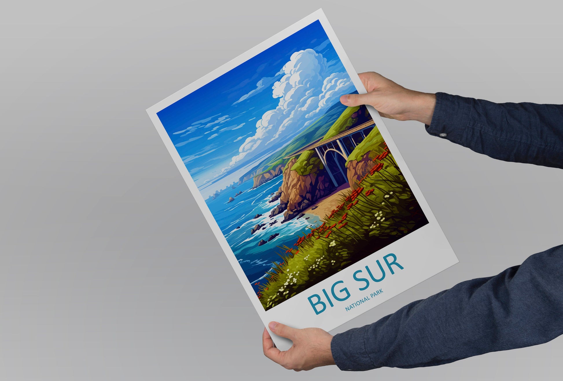 Big Sur National Park Travel Print Wall Art Big Sur Wall Hanging Home Décor Big Sur Gift Art Lovers California Lover Gift Big Sur Poster