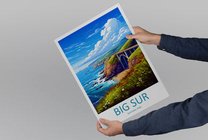 Big Sur National Park Travel Print Wall Art Big Sur Wall Hanging Home Décor Big Sur Gift Art Lovers California Lover Gift Big Sur Poster
