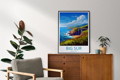 Big Sur National Park Travel Print Wall Art Big Sur Wall Hanging Home Décor Big Sur Gift Art Lovers California Lover Gift Big Sur Poster