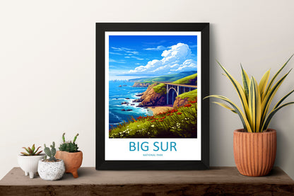 Big Sur National Park Travel Print Wall Art Big Sur Wall Hanging Home Décor Big Sur Gift Art Lovers California Lover Gift Big Sur Poster