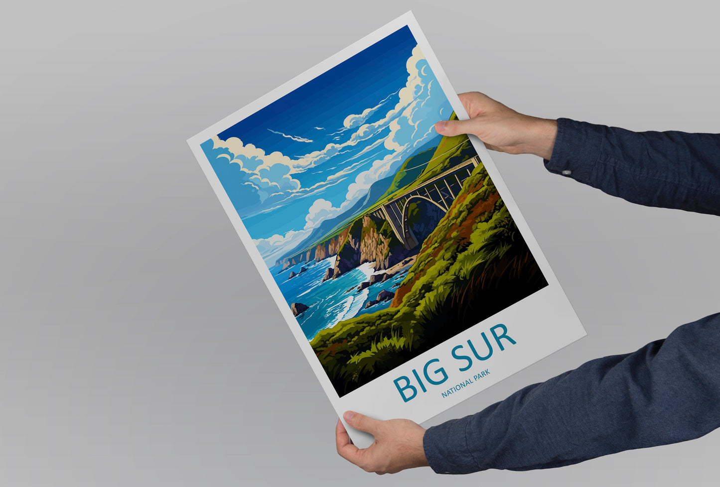 Big Sur National Park Travel Print Wall Art Big Sur Wall Hanging Home Décor Big Sur Gift Art Lovers California Lover Gift Big Sur Poster