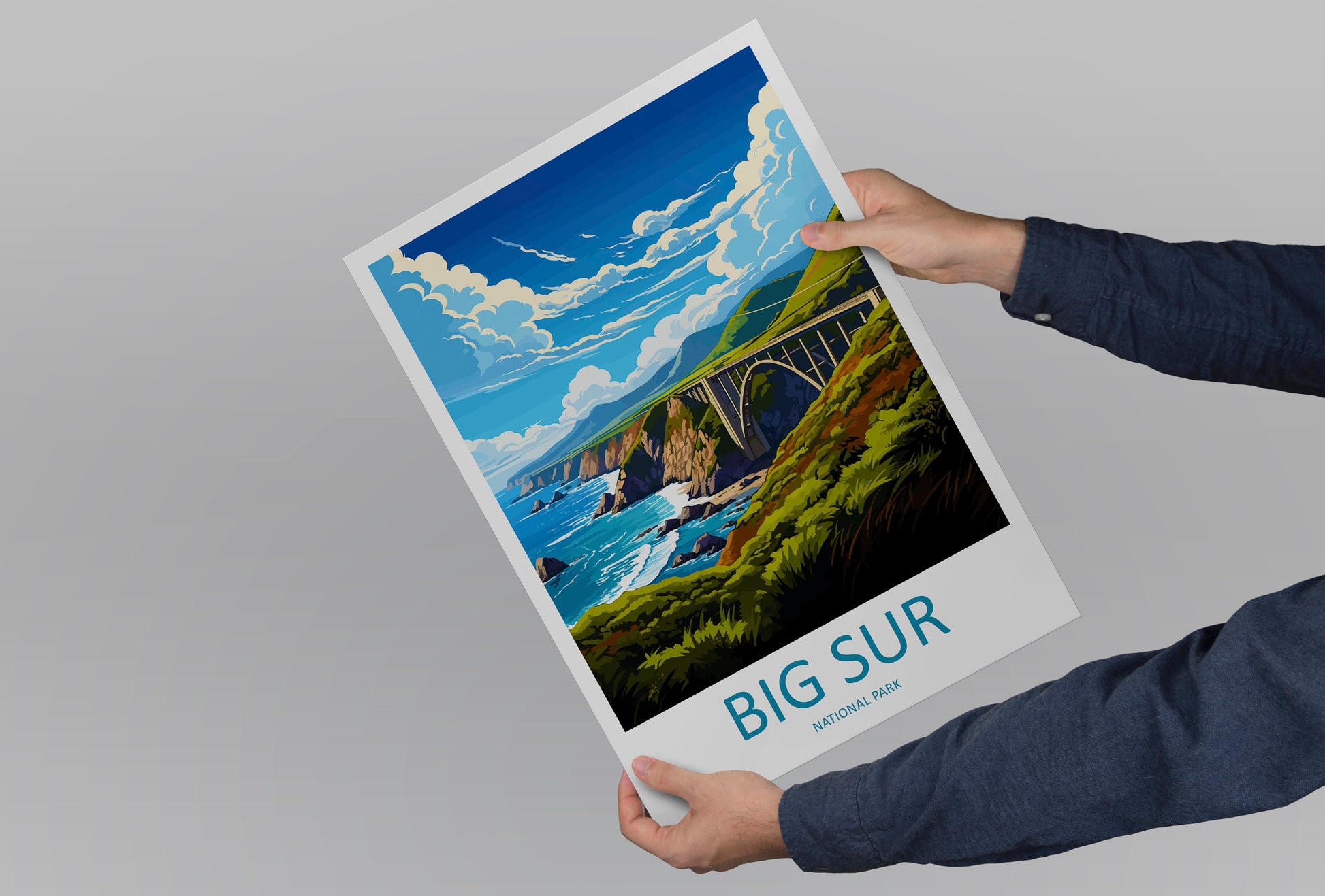 Big Sur National Park Travel Print Wall Art Big Sur Wall Hanging Home Décor Big Sur Gift Art Lovers California Lover Gift Big Sur Poster