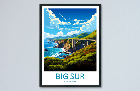 Big Sur National Park Travel Print Wall Art Big Sur Wall Hanging Home Décor Big Sur Gift Art Lovers California Lover Gift Big Sur Poster