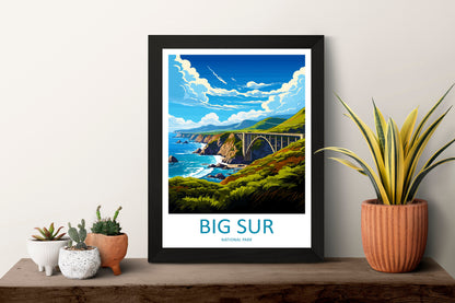 Big Sur National Park Travel Print Wall Art Big Sur Wall Hanging Home Décor Big Sur Gift Art Lovers California Lover Gift Big Sur Poster