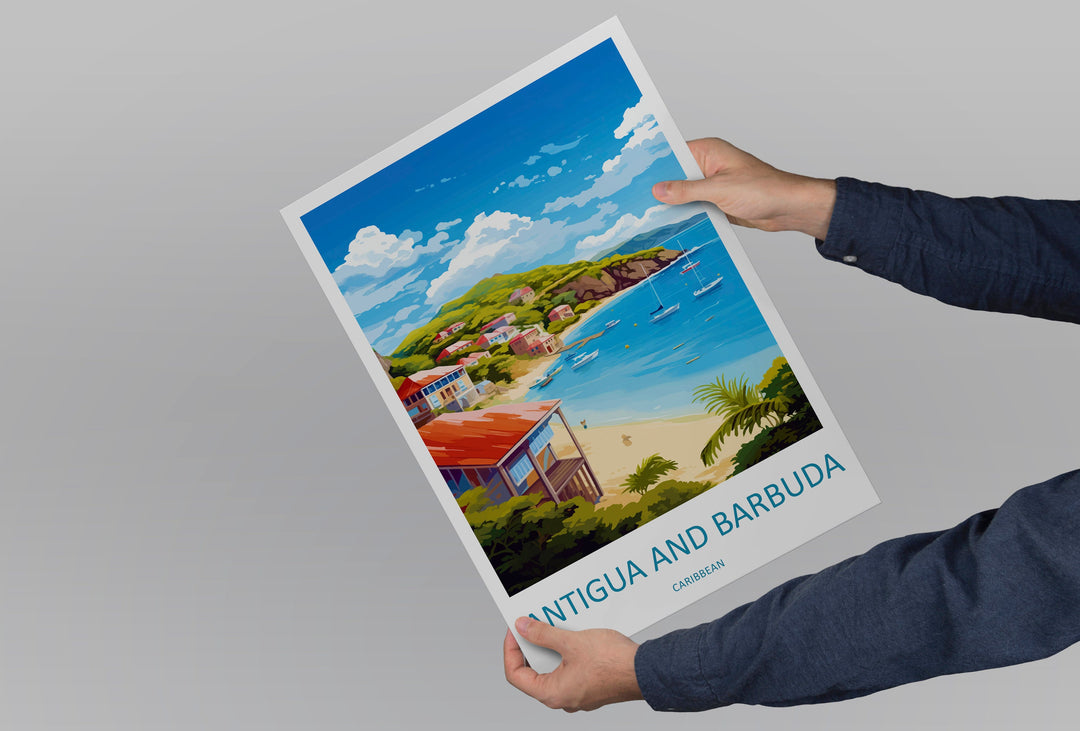 Antigua and Barbuda Travel Print Wall Art Antigua and Barbuda Wall Hanging Home Décor Antigua and Barbuda Gift Art Lovers Wall Art Caribbean