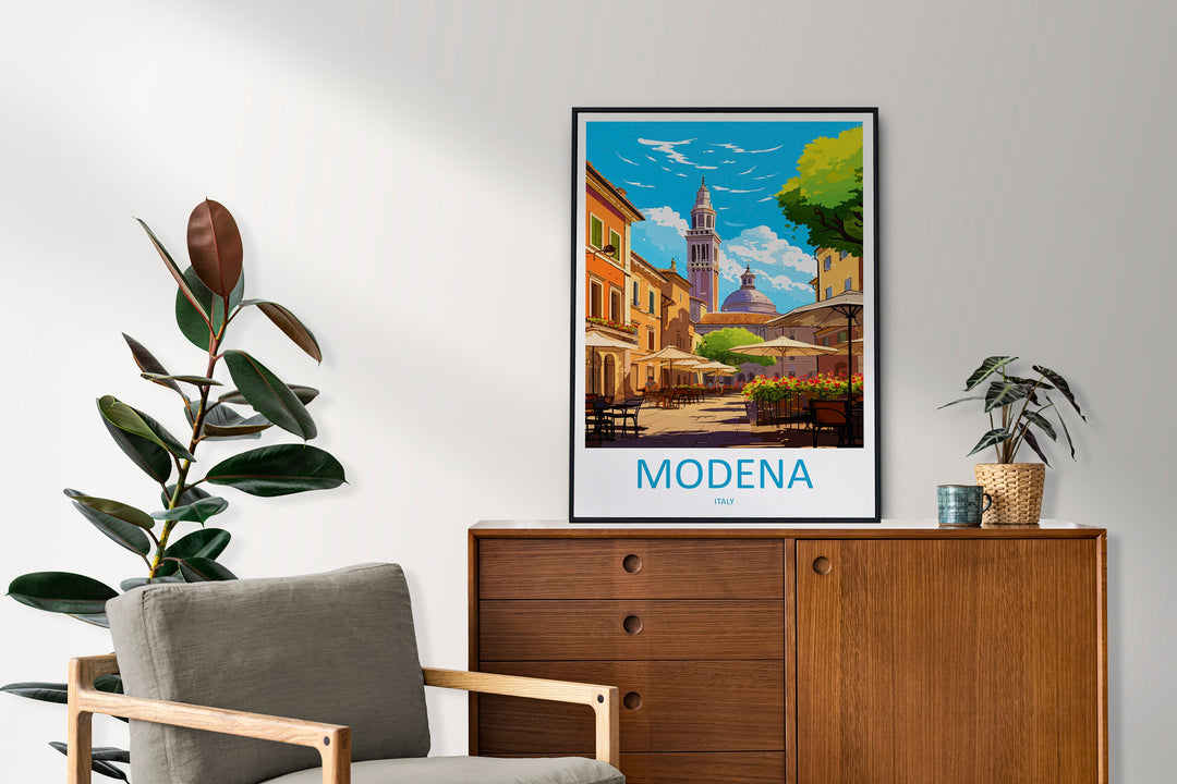 Modena Travel Print Wall Art Modena Wall Hanging Home Décor Modena Gift Art Lovers Italy Art Lover Gift Modena Print Modena Travel Gift Art