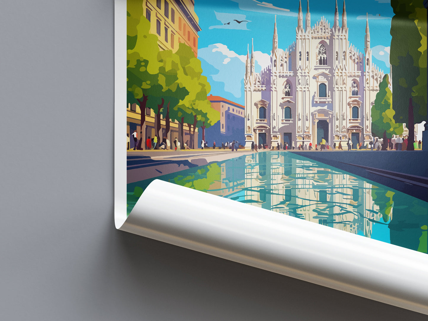 Milan Travel Print Wall Art Milan Wall Hanging Home Décor Milan Gift Art Lovers Spain Art Lover Gift Milan Wall Décor Ibiza Spain Print