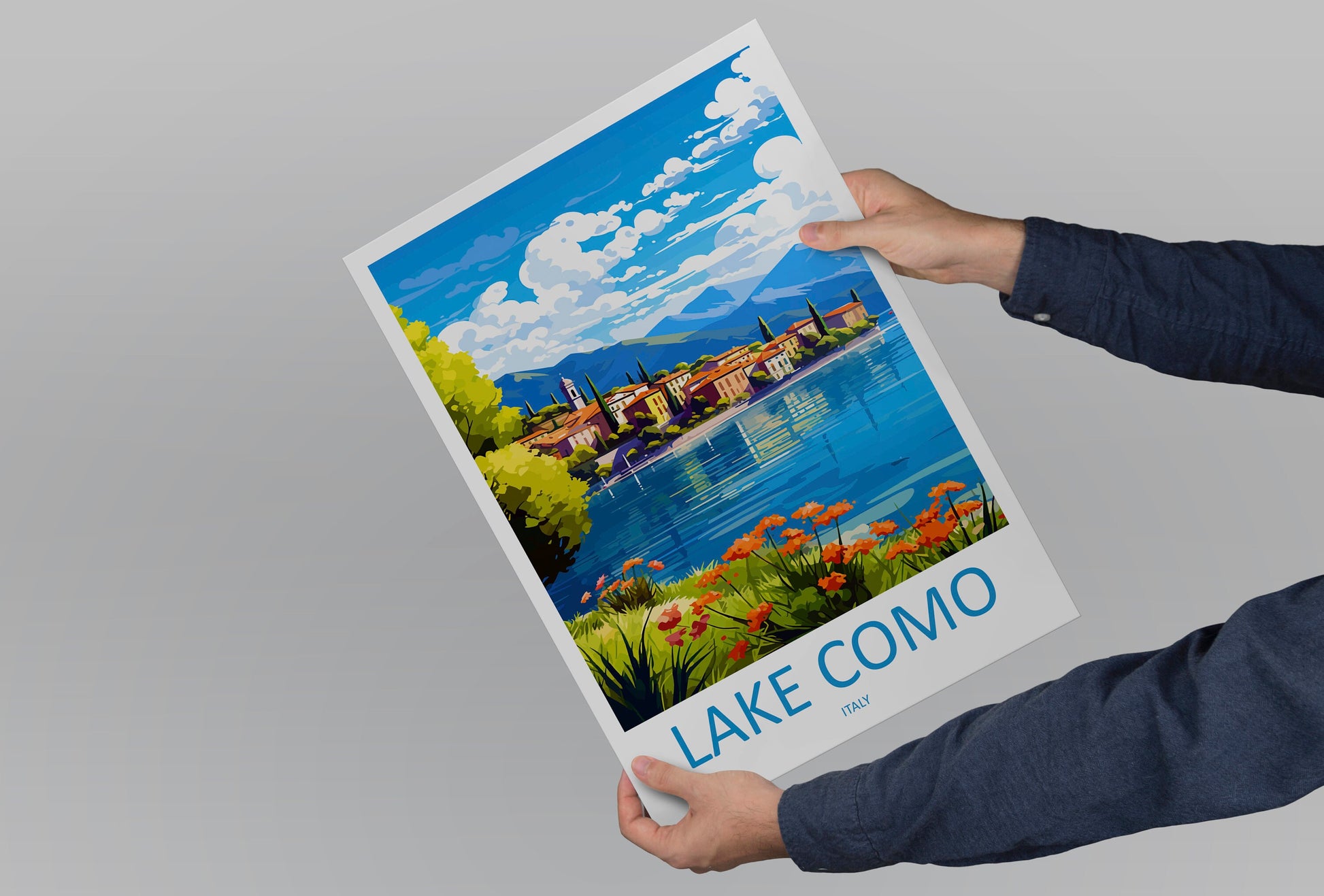 Lake Como Travel Print Wall Art Lake Como Italy Wall Hanging Home Decoration Lake Como Gift Art Lovers Wall Art Print Lake Como Italy Art