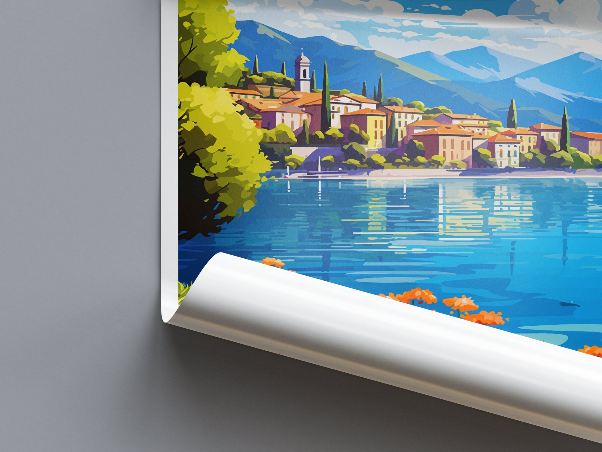 Lake Como Travel Print Wall Art Lake Como Italy Wall Hanging Home Decoration Lake Como Gift Art Lovers Wall Art Print Lake Como Italy Art