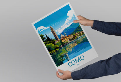 Lake Como Travel Print Wall Art Lake Como Italy Wall Hanging Home Decoration Lake Como Gift Art Lovers Wall Art Print Lake Como Italy Art