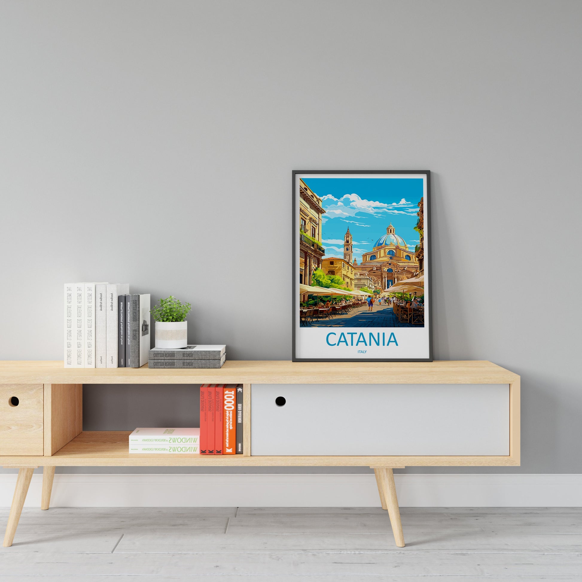 Catania Travel Print Wall Art Catania Italy Wall Hanging Home Decoration Catania Gift Art Lovers Wall Art Print Catania Italy