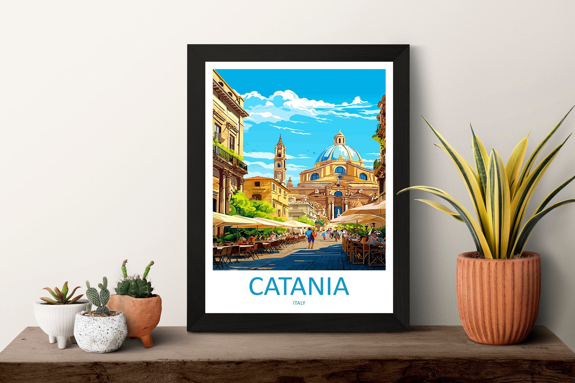 Catania Travel Print Wall Art Catania Italy Wall Hanging Home Decoration Catania Gift Art Lovers Wall Art Print Catania Italy