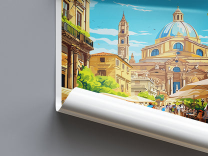 Catania Travel Print Wall Art Catania Italy Wall Hanging Home Decoration Catania Gift Art Lovers Wall Art Print Catania Italy