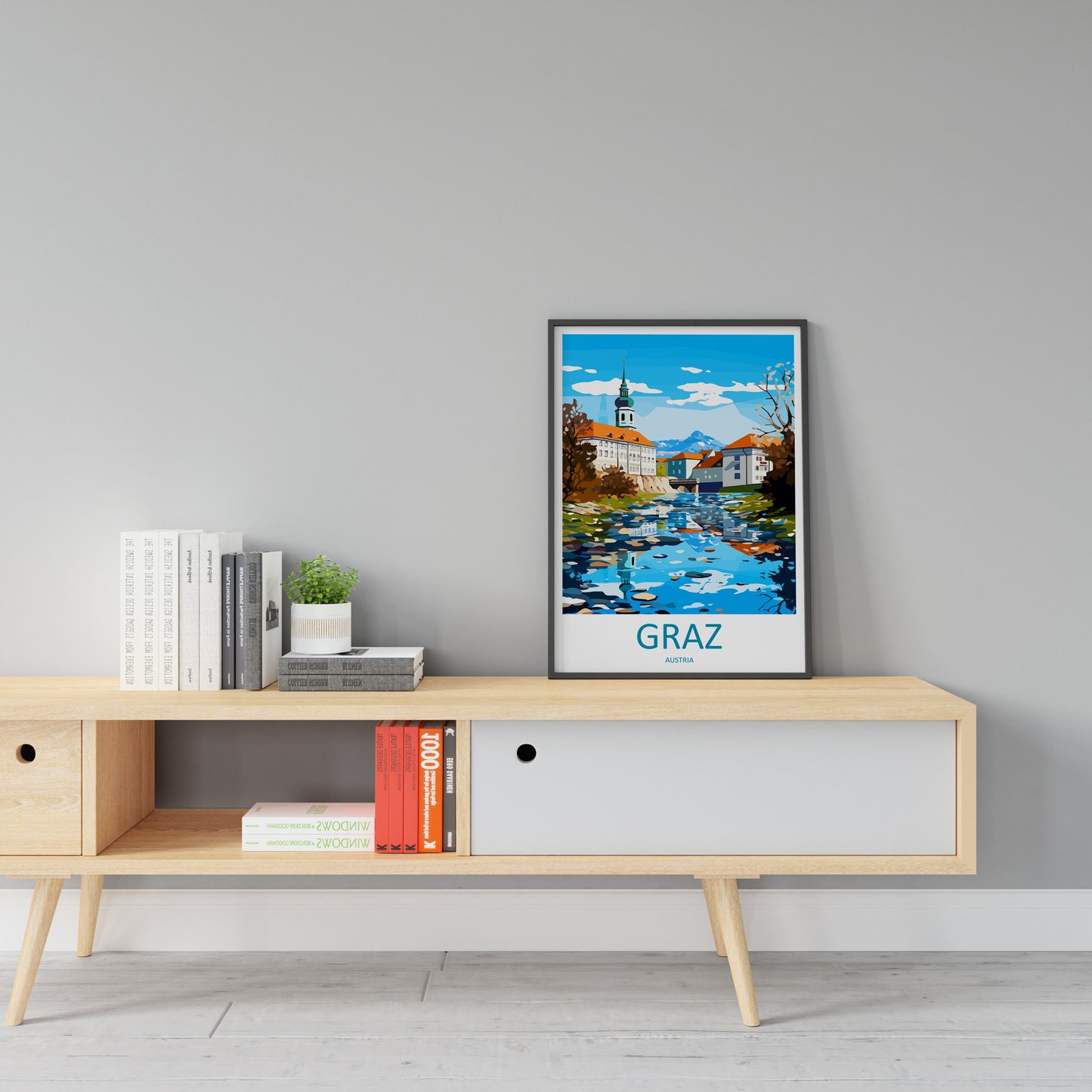 Graz Travel Print Wall Art Graz Wall Hanging Home Décor Graz Gift Art Lovers Austria Art Lover Gift Graz Travel Poster Graz Wall Poster