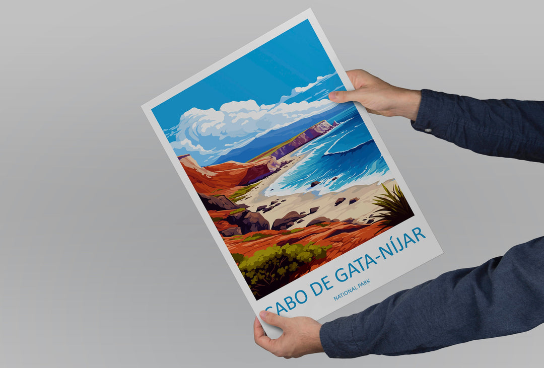 Cabo De Gata-níjar Travel Print Wall Art Cabo De Gata-níjar Wall Hanging Home Décor Cabo De Gata-níjar Gift Art Lovers