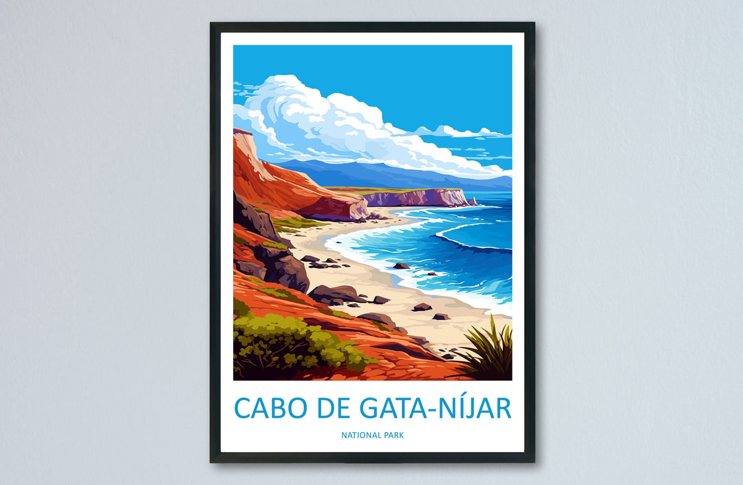 Cabo De Gata-níjar Travel Print Wall Art Cabo De Gata-níjar Wall Hanging Home Décor Cabo De Gata-níjar Gift Art Lovers
