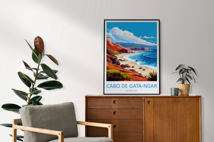 Cabo De Gata-níjar Travel Print Wall Art Cabo De Gata-níjar Wall Hanging Home Décor Cabo De Gata-níjar Gift Art Lovers