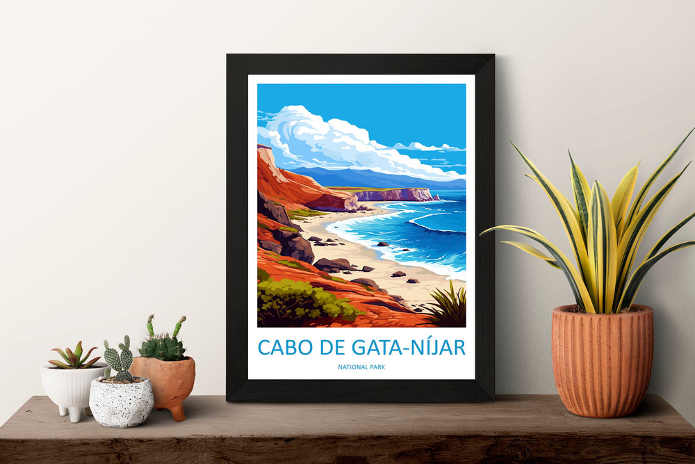 Cabo De Gata-níjar Travel Print Wall Art Cabo De Gata-níjar Wall Hanging Home Décor Cabo De Gata-níjar Gift Art Lovers