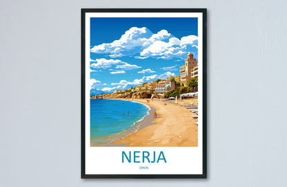 Nerja Travel Print Wall Art Nerja Wall Hanging Home Décor Nerja Gift Art Lovers Spain Art Lover Gift Nerja Wall Décor