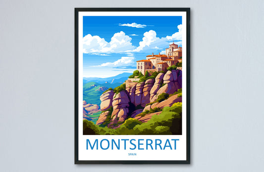 Montserrat Travel Print Wall Art Montserrat Wall Hanging Home Décor Montserrat Gift Art Lovers Spain Art Lover Gift Montserrat Print Spain