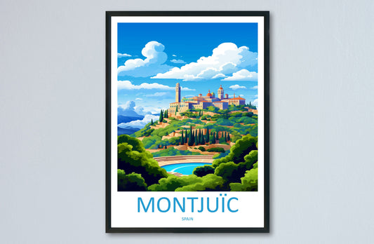 Montjuïc Travel Print Wall Art Montjuïc Wall Hanging Home Décor Montjuïc Gift Art Lovers Spain Art Lover Gift Montjuïc Print Spain