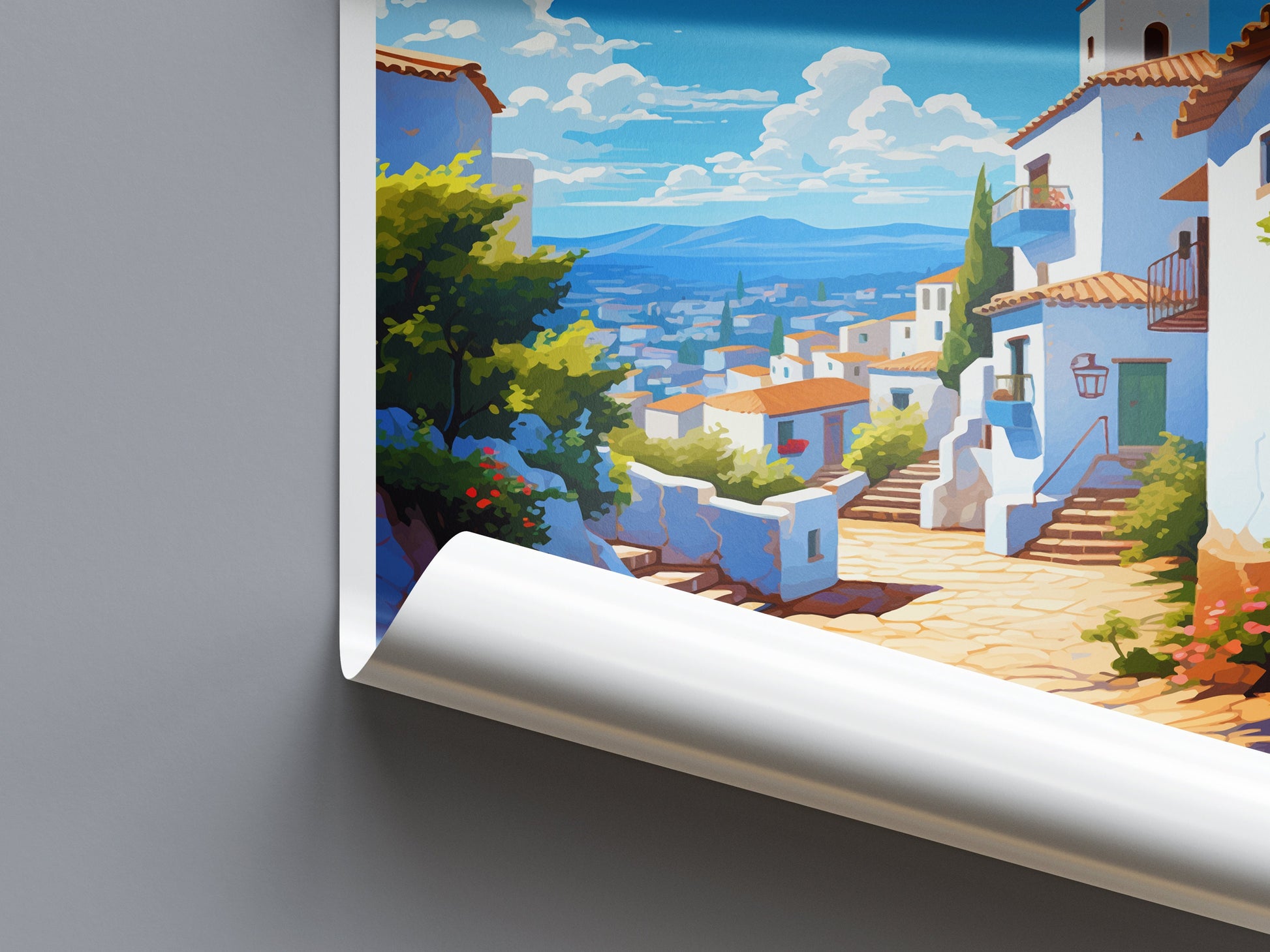 Mijas Travel Print Wall Art Mijas Wall Hanging Home Décor Mijas Gift Art Lovers Spain Art Lover Gift Mijas Print Spain