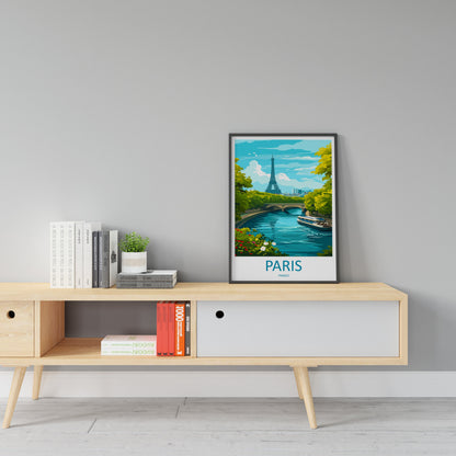 Paris Travel Print Wall Art Paris Wall Hanging Home Décor Paris Gift Art Lovers France Art Lover Gift Paris Print France Wall Art Décor